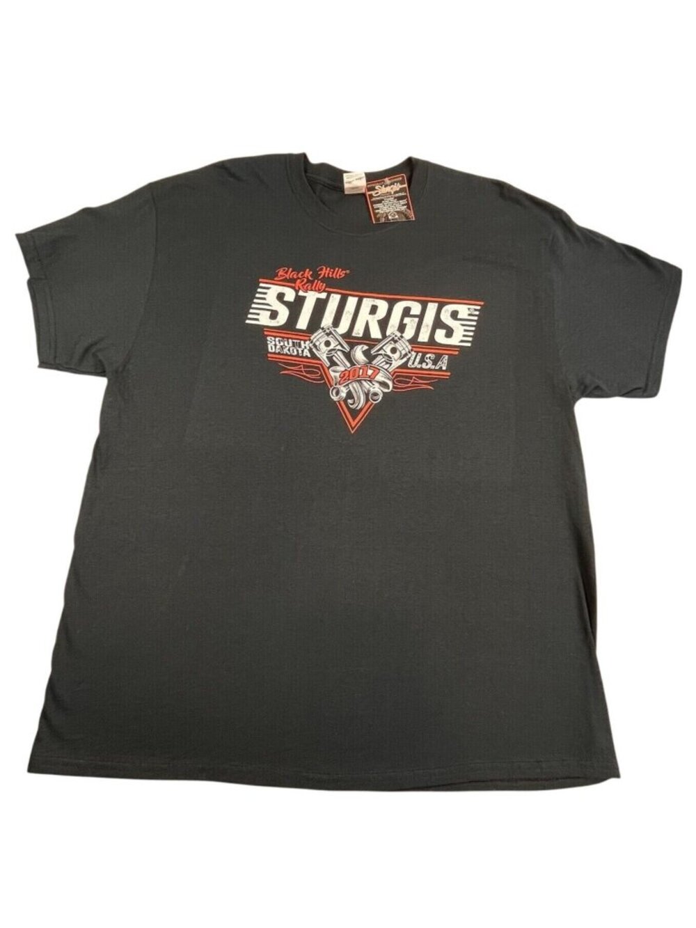 Sturgis Motorcycle Rally 2017 Shirt Mens XL Black Eagle Engine Graphic NWT Biker